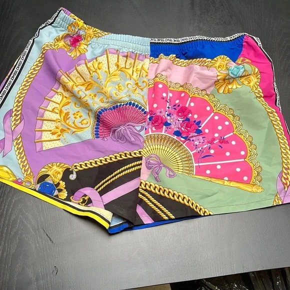 Versace Pink and Purple stretchy Shorts - Picture 1 of 4